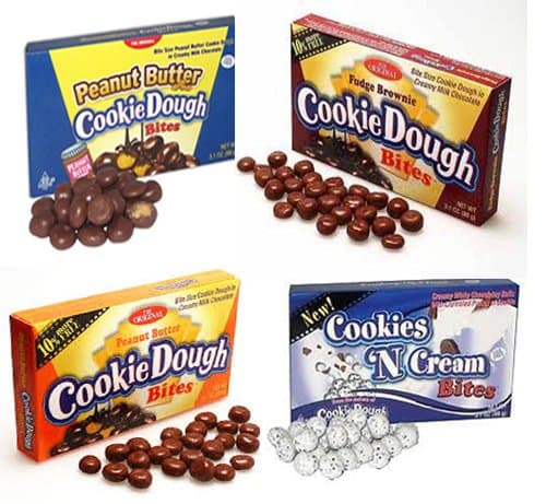 Cookie Bites 4 Box Mix (Red Velvet, Peanut Butter Bites, Cinnamon Bun, Fudge Brownie)