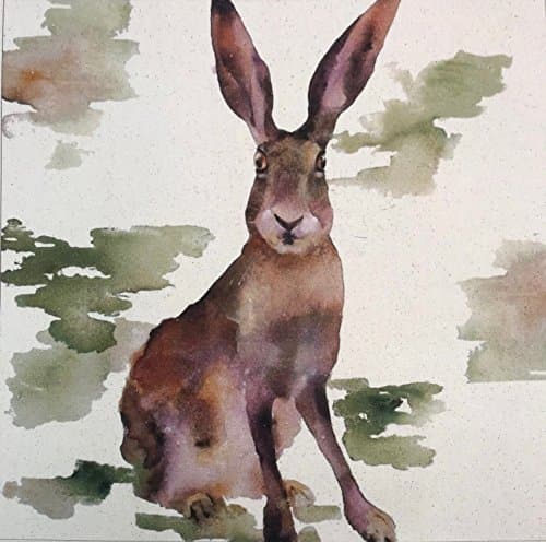 Textile Express 100% Organic Cotton Cushion Panel Hare Watercolour