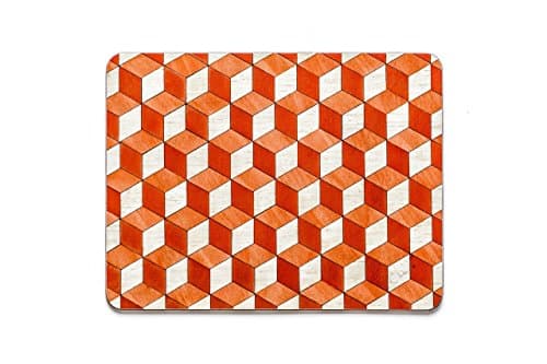 2 Serving Mats Terracott Ivory table mats 382 x 292 x 4.8mm Melamine Heat Resistant to approx. 140 degrees.