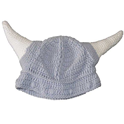 Moozels Viking Hat - Hand Made 100% Wool - Warm &amp; Breathable (Grey 6-12 Months)