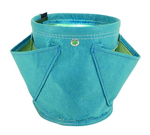 BloemBagz Mini Herb Planter: A fabric pot for your herbs with 3 small side pockets Color: Sea Struck