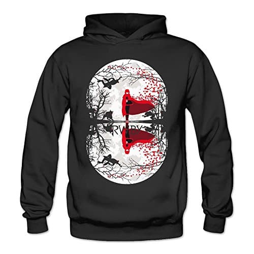 Funny Rwby Starry Crescent Sky Ruby Rose Logo Women's Hood Sweatshirt Black -  Black - 