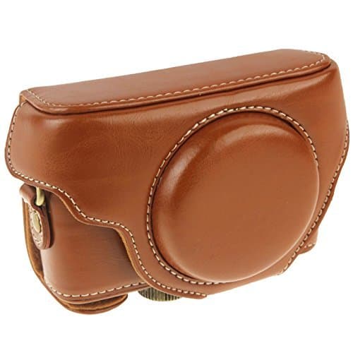 Bag Case Camera Case for Sony cyber shot DSC-RX100, RX100 II and RX100 III Leather Look Brown