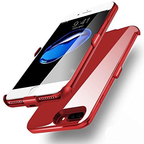 iPhone 7 Plus Battery Case,Tiitarn 4000mAh Ultra Slim Portable iPhone Charger Extended Backup Power Bank Battery Charger Case Cover For Apple iPhone 7 Plus/6s Plus/6 Plus(5.5 inch)-Red