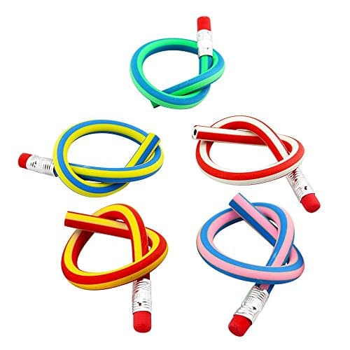 andensoner 30 Pcs Creative Magic Bending Flexible Soft Pencil with Eraser