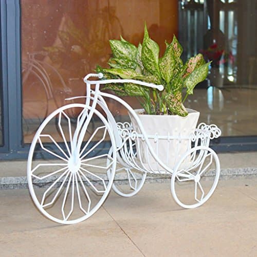 HWHJ Flower Frame Iron DIY Creative Bicycle Iron Flower Stand Living Room Indoor Floor Chlorophytum Green Flower Flower Shelf Creative flower racks