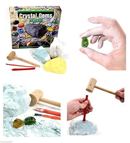 2x Crystal Gems Digging Mining Excavation Kit Dig Out Your Own Rock Gemstones New