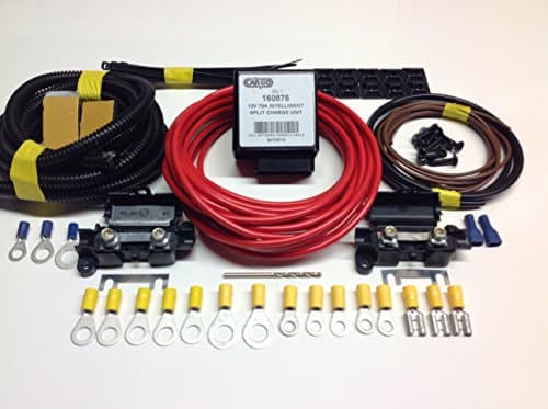 5mtr Leisure Battery Split Charging system with 12V 70amp Intelligent Voltage Sense relay SCKC075