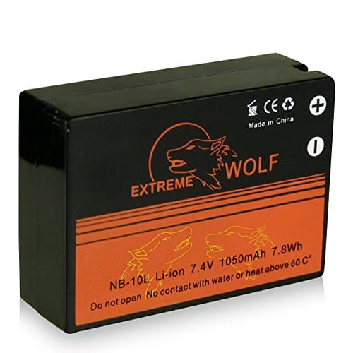 Power Battery NB-10L for Canon PowerShot G15 | PowerShot G1 X | PowerShot SX4...