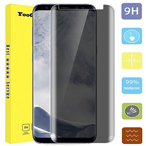 < Galaxy S9 Plus > Privacy Glass Screen Protector, YooGoal 9H Premium Edge-to-Edge Full Coverage 3D Curved Anti Spy Tempered Glass Case Friendly Screen Protection for Samsung Galaxy S9 Plus - Info Safety