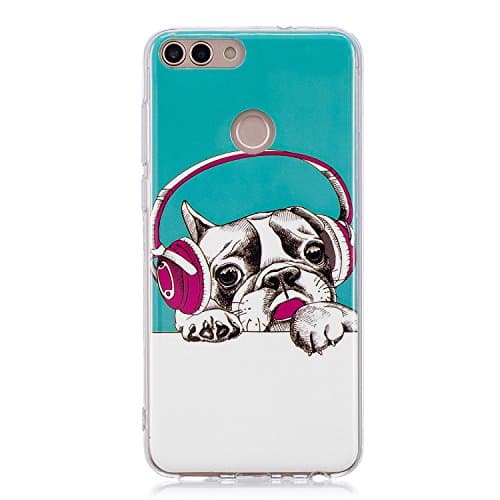 Huawei P Smart Case,Ultra Thin Luminous Flexible Silicone Cover for Huawei P Smart,Case for Huawei P Smart,Night-luminous Cute 3D Romantic Flower Animal Cartoon Design Printed Drawing Pattern Soft TPU Bumper Protective Back Cover Case for Huawei P Smart / Huawei Enjoy 7