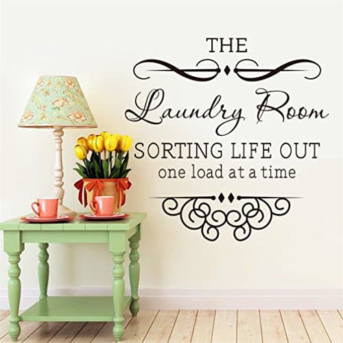 SATCL The Laundry Room Sorting Life Quote Vinyl Removeable Waterproof Wall Stickers Home Mural Art Decor Gift