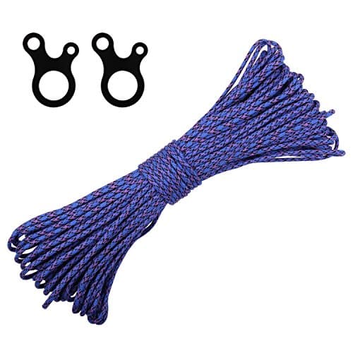 Premium Polyester Accessory Cord - Morric 4mm Pre Cut Smooth Braid Rope Parachute 550 Paracord with 2 pcs buckles Survival Gear for Camping Outdoor Hiking Wristband Bracelet