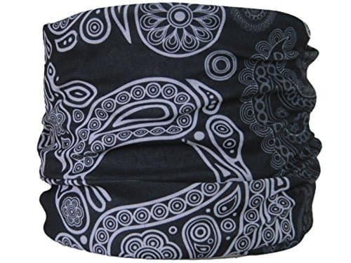 Multifunctional Headwear Black Paisley