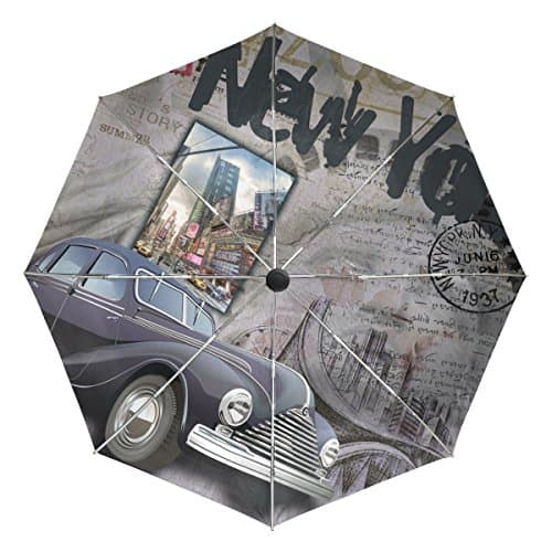 LEISISI Old Car umbrella automatic windproof foldable Travel Compact Umbrella