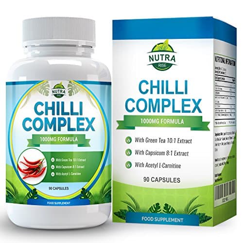 Chilli Burn Complex, Maximum Strength Fat Burner for Men &amp; Women, Formulated with Capsaicin to Increase Metabolism So You Lose Weight Fast, All Natural Diet &amp; Weight Loss Supplement, 90 Capsules