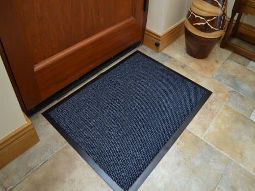 Blue Machine Washable Barrier Mat. Size 40cm x 60cm