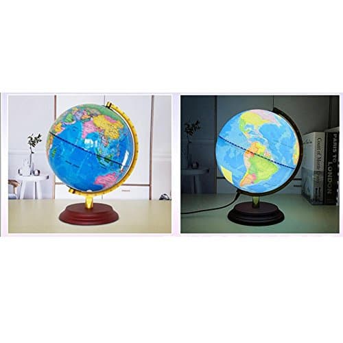 Magnetic Levitation Illuminated World Globe,2 in 1 Globe Earth and Constellations Built in LED for Illuminated Night View, Educational World Globe for Gift 25CM