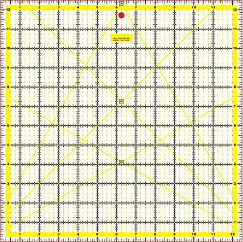 Quilting Patchwork Ruler Craft - Square/Rectangle - Imperial/Metric - Various Sizes Available (12.5" x 12.5")