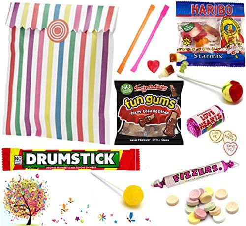 Pre Filled Ready Made Party Bag - Unisex - Sweets Candy Bag (12 Guest)