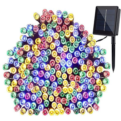 Outdoor String Lights 100 LED Solar Christmas lighting Decorative Light - Patio - Deck - Party - Christmas Tree - Provide Christmas Fairy Decorative (colorfull)