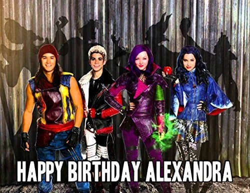 DISNEY DESCENDANTS Image Photo Cake Topper Sheet Personalized Custom Customized Birthday Party - 1/4 Sheet - 75850 by Sweet Custom Cakes