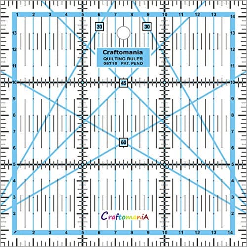 Quilting Patchwork Ruler Rotary Craft Square Metric - 15 x 15cm