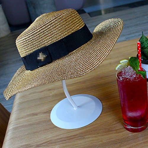xing han Summer Sun Straw Hat Spring And Summer Sun Hat Retro Bee Gold Flat Straw Hat Anti-Snoring Hat Visor Female British Beach Hat, Khaki