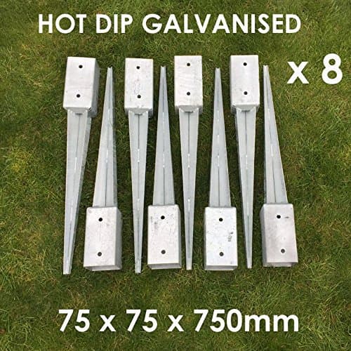 75 x 750 mm 3" Anchor Stake Support x 8 by Fencepostspikesuk