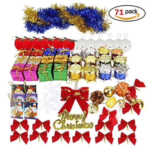 71PCS Christmas Ornament Multi-Functional Decoration Heall Christmas Tree Hanging Accessories Decorations