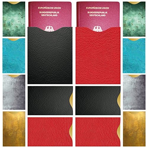 RFID NFC Blocking Sleeves, Card Holders, Identity Theft Protectors for Credit Card, Debit Card, ID Card, Passport, Health Insurance Card, EU Driver’s License, Membership Card, Customer-, Door Lock