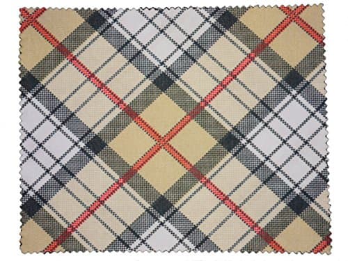 Beige Tartan Microfibre Cleaning Cloth (x1)