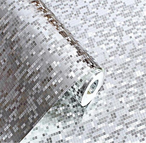 Wallpaper Roll Modern Non-woven Wallpaper,3D Stereo Wallpaper Roll Waterproof Plaid Mosaic Wallpaper Toilet Kitchen Pole KTV for TV Background Living room and Bedroom,53cm (W) x1000cm (L) , B