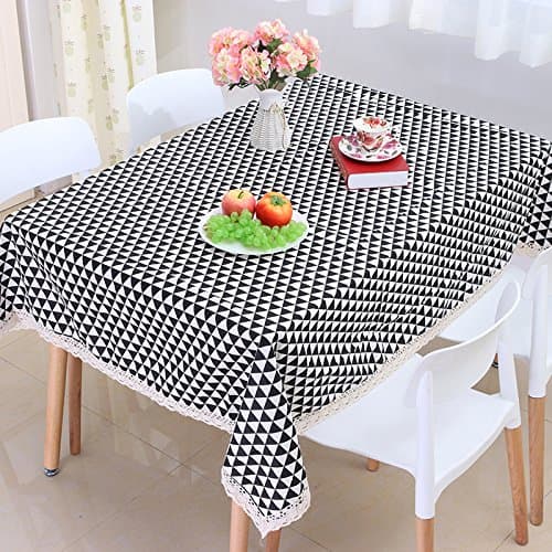 Qwer 3 black and white diamond West dining tables minimalist modern chess fabrics tablecloth tablecloth ,120*120cm