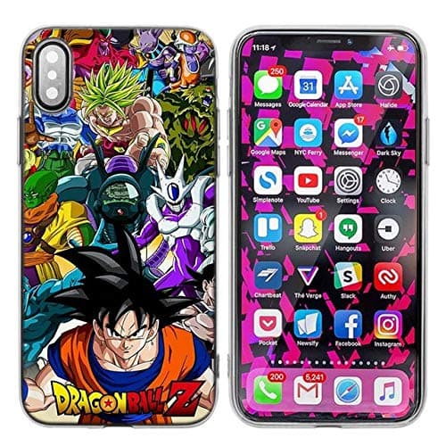 Orange Black Dragon Ball Z iPhone 6 Case Blue Yellow DragonBall Super Iphone 6S Cover Goku Super Saiyan Frieza Krillin Vegeta Broly Beerus Japanes Anime Xenoverse Video Game, Hard Plastic