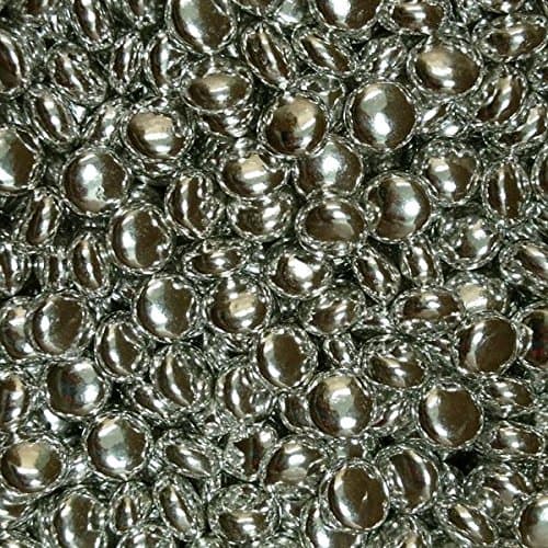 Silver Round Lentil Shape Dragees for Cake Cupcake Sprinkles Decoration- 100g