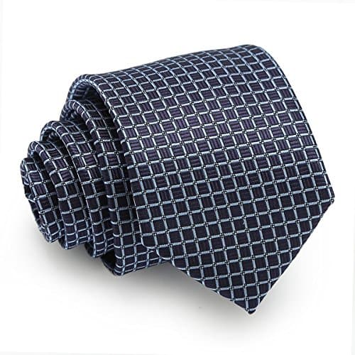 Zicac Men's Fashion Paisley Floral Patterned Handmade Polyester Regular Width Necktie with Cufflinks Pocket Square Handkerchief Tie Clip Stickpin Box Set for Wedding Party Formal Occasions