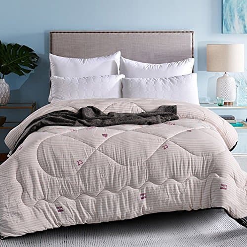 FJXLZ® Quilt, Luxury Feather Home Textiles Light Soft Keep warm Thicker Home Individual Double Winter Student Dorm room Air conditioning quilt 150 × 200cm Warm and breathable ( Color : #1 , Size : 150*200cm 2kg )