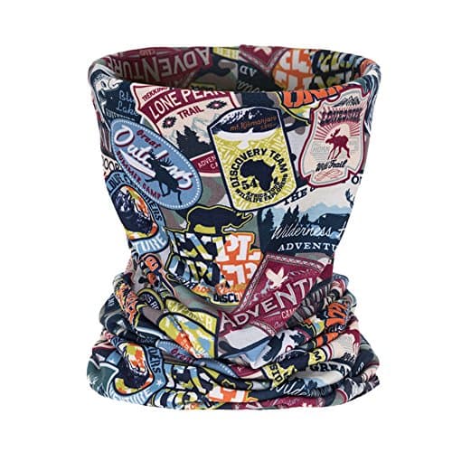 Zohra 3D Full Print Bandana Polyester Face Neck Warmer for Snowboard Skiing Motorcycle Biking (camp stamp)