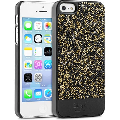 iPhone SE Case, iPhone 5 5S Case, TheBlingZ.® 3D Swarovski Elements Sparkle Diamond Crystal Bling Bling Case Cover for iPhone SE 5 5S - Black