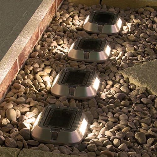 4 x Solar Driveway Light - Super Durable - 6 Warm White LEDs by SuperSolar