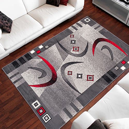 Area Rugs For Living Room Bedroom Gray Modern Pattern Size S - XXL 160 x 230 cm (5ft3" x 7ft7")