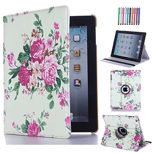 CULIKER - 2017 9.7 inch iPad Case, 360 Rotating Edge Corner Protection, Multi-Angle Viewing Stand, PU Leather Smart Cover Auto Sleep/Wake Function for Apple iPad 9.7-inch 2017 (5th Generation, Model A1822 A1823)