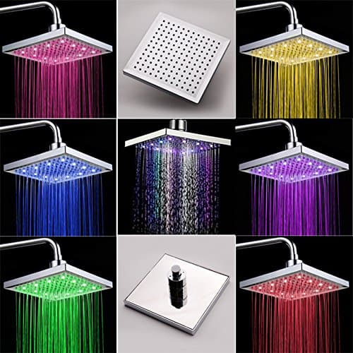 Shower Head, Automatic with 7LED Colour Changing Light Shower Head Anti-limescale