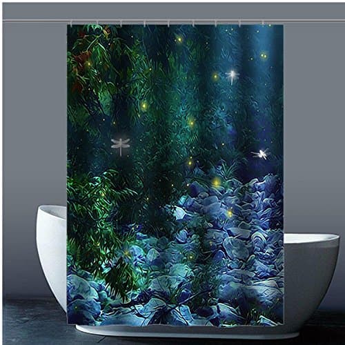 Custom Dragonfly 100% Polyester Fabric Shower Curtain Shower Curtain, Polyester, b, 48x72(inches)