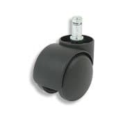 Cool Casters - Standard Office Chair Caster, Black with Friction Ring, No Brake - Item #800-50-BLK-FR-NB
