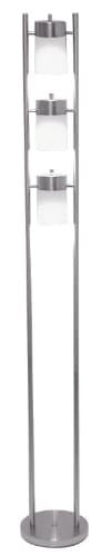 OREInternational 3031FW 3-Light Adjustable Floor Lamp, White 65" x 9" x 9"