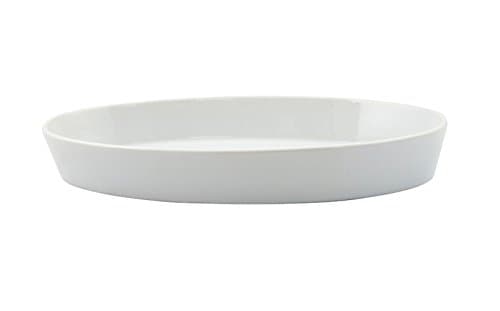 Superwhite Ceramic Oval Sole Dish, 33cm x 18cm, Plain Oven Serving Tableware