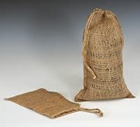 Small Rustic Burlap Favor Gift Bag with Drawstring for Party Favors and Treat (Pack of 5 Bags)