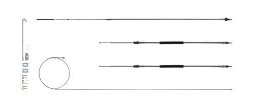 The Right Stuff RSBCX02S Stainless Brake Cable Set with Hardware